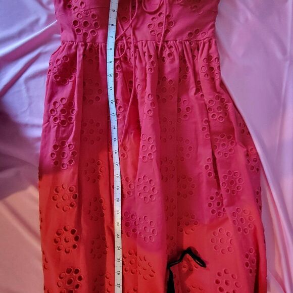 *TIBI EYELET DESIGNER RED DRESS Final Discount - Picture 4 of 11
